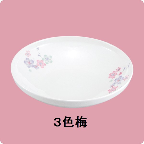 ニ･63煮物碗(身)浅型（3色梅）