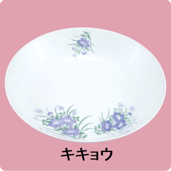 ニ・98　20cm深皿（キキョウ）