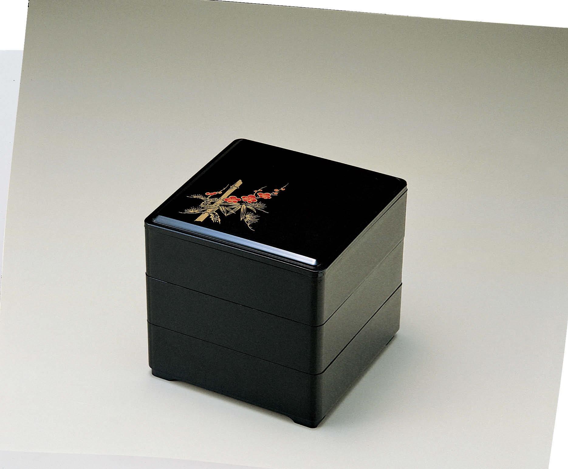6.5寸重 黒 松竹梅(内黒)深型 2段
