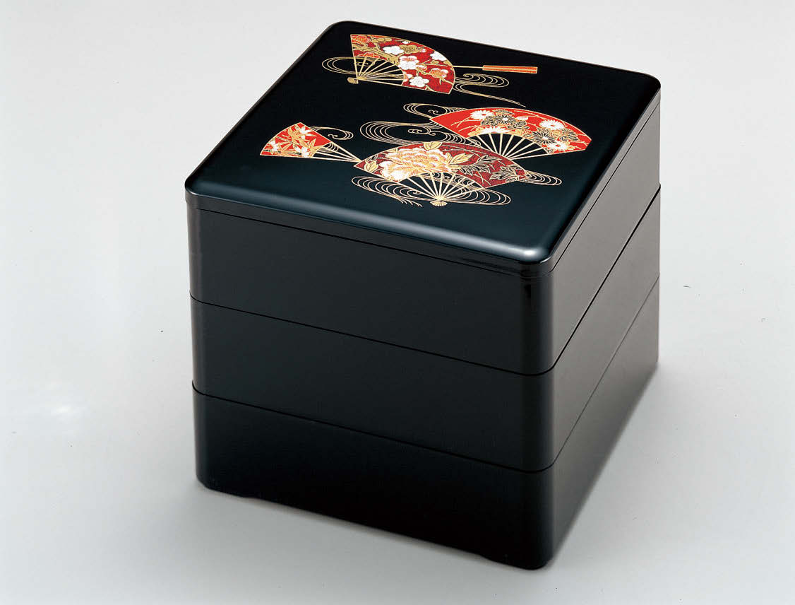 7.5寸重 黒 波扇面（内黒）深型