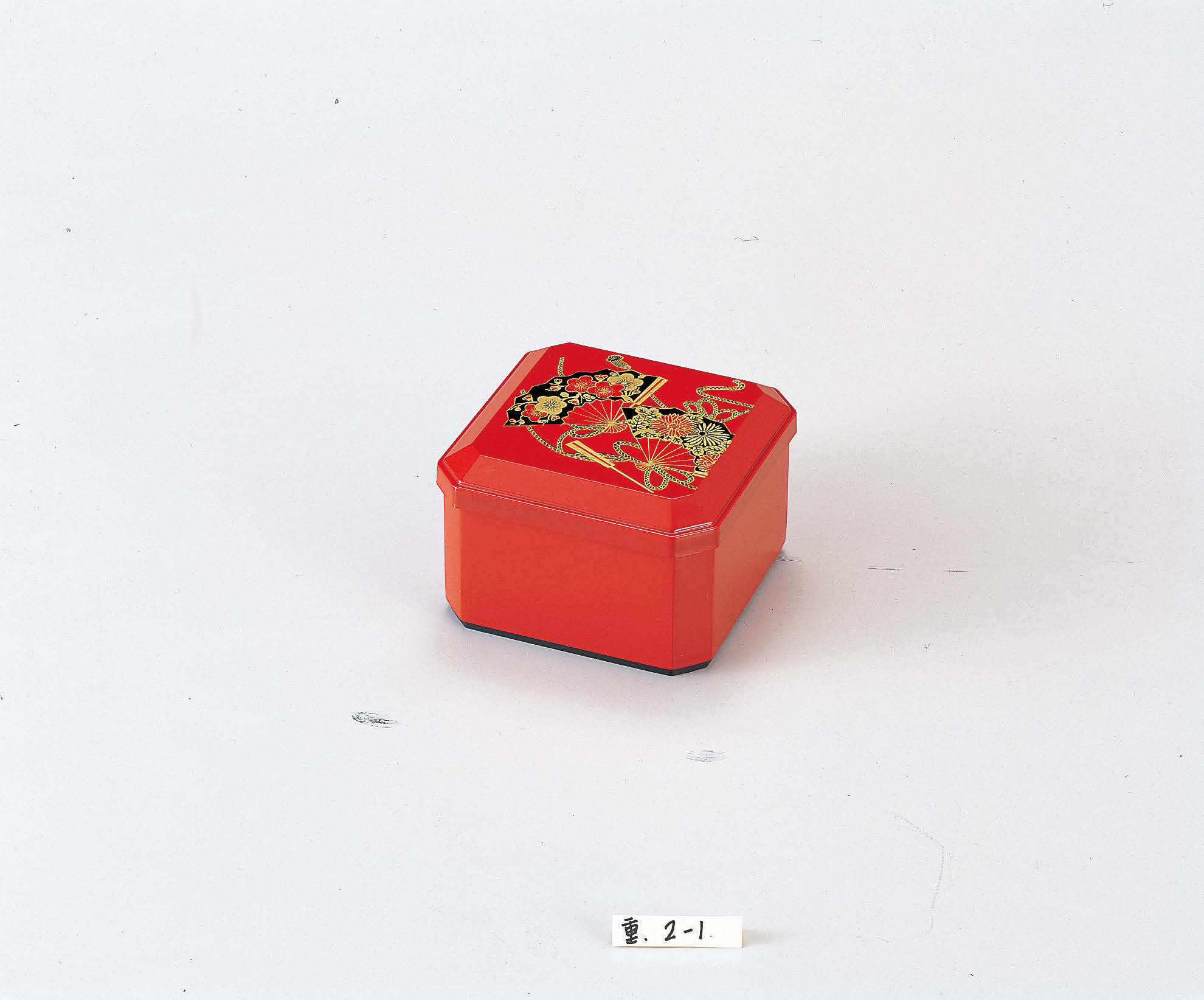 3.8寸隅切重 梨地 笹